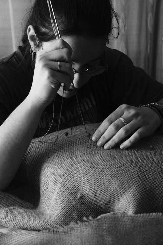 réalisation d'un point de fond en noir et blanc