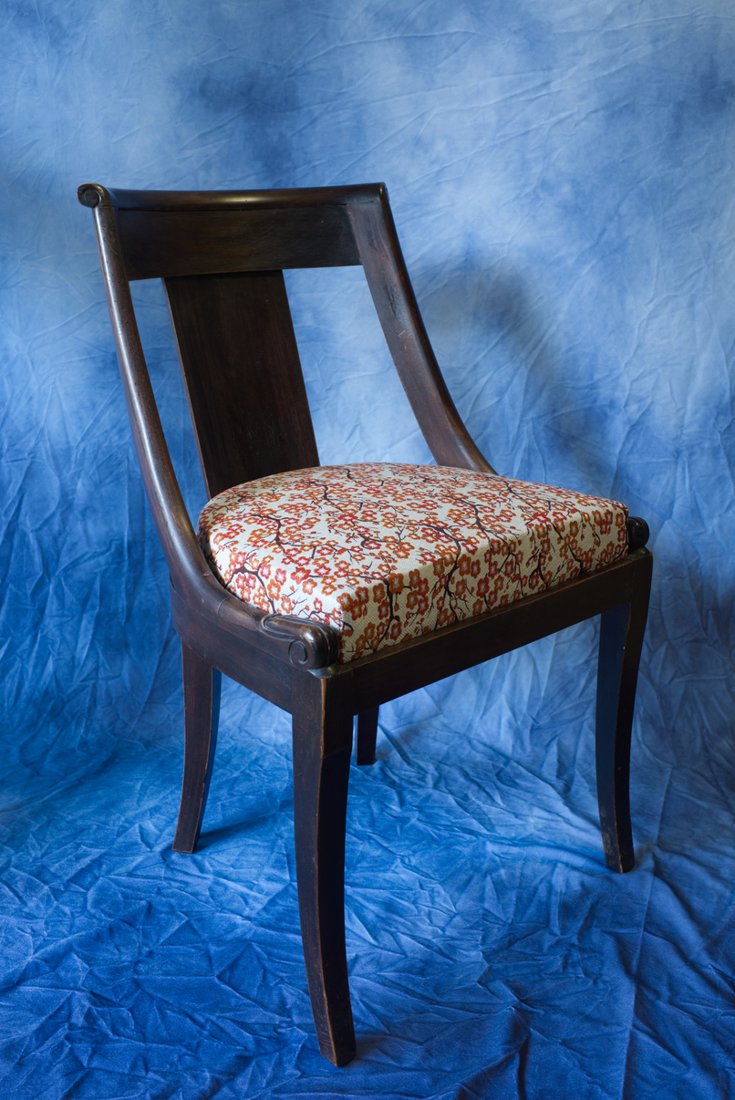 Siège gondole empire tissu feuri de coté