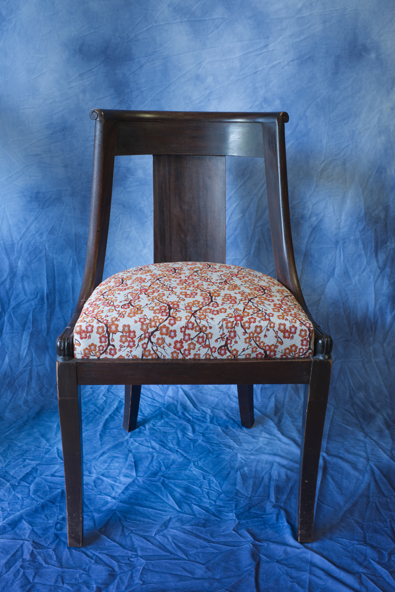 Siège gondole empire tissu feuri de face