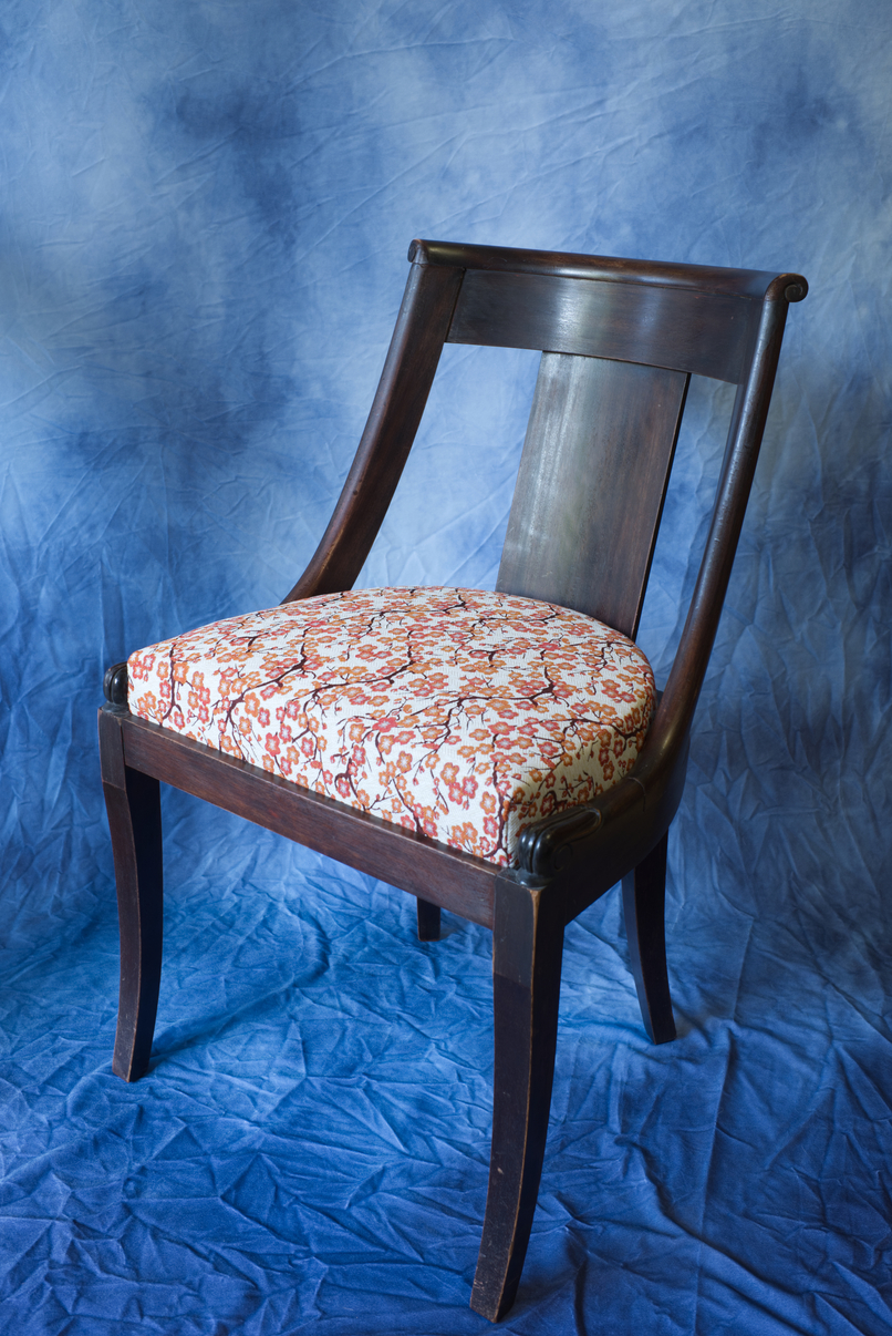 Siège gondole empire tissu feuri de coté